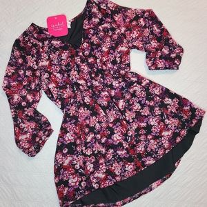 Isabel Maternity Tunic Blouse Floral Empire Waist